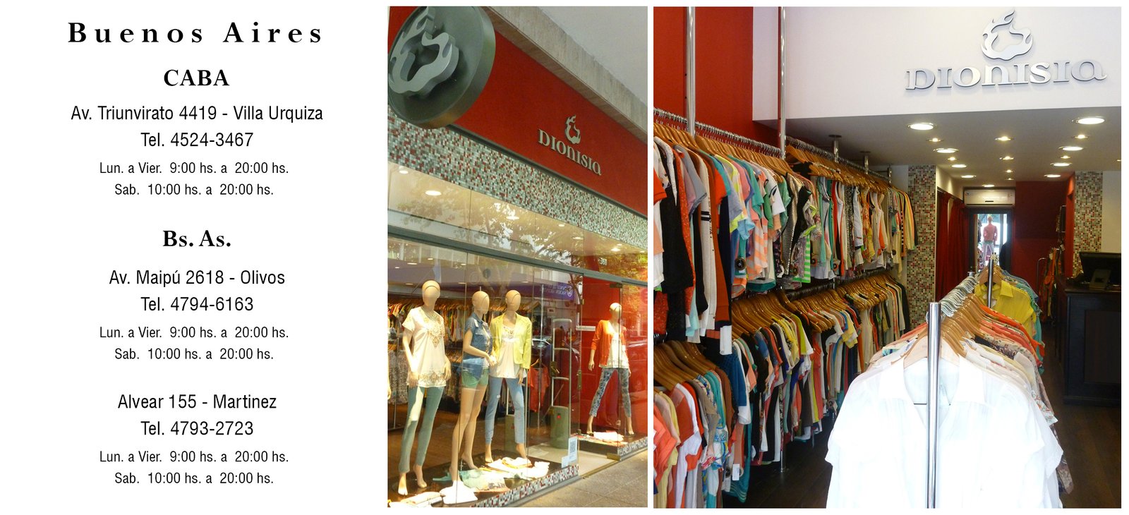 Locales Direcciones Dionisia